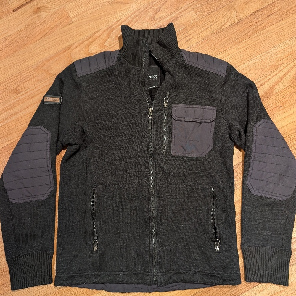 Marmot Men's Black Zip-Up Jacket - Size Small